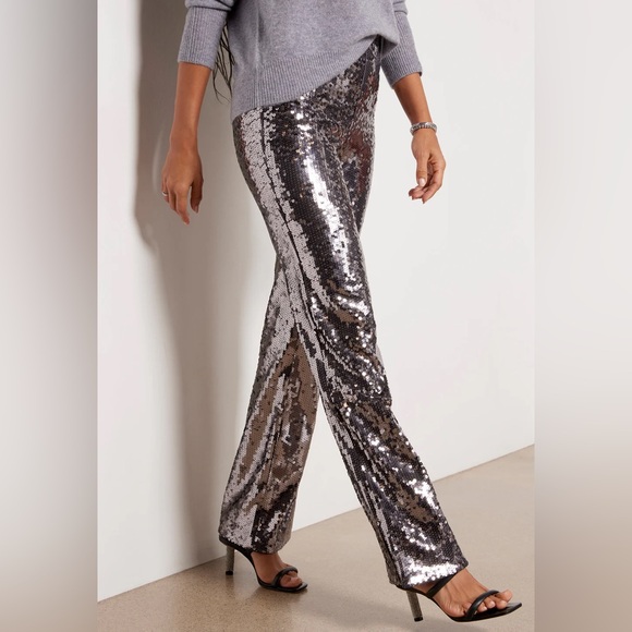 Good American Pants - Good American Sequin Wide Leg Pants